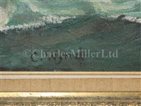 Lot 91 - δ CECIL WYND, AFTER CHARLES PEARS (BRITISH, 20TH CENTURY) - H.M.S. 'Revenge' coming out of a squall