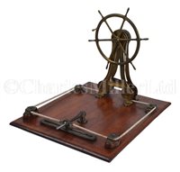 Lot 96 - A 19TH-CENTURY DIDACTIC MODEL HELM AND...
