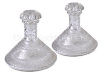 Lot 111 - A PAIR OF CUT GLASS MARINE DECANTERS, CIRCA...