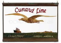 Lot 117 - A VERY RARE ILLUMINATED TRAVEL AGENT'S SIGN FOR CUNARD LINE, CIRCA 1920
