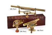 Lot 185 - A LATE 18TH-CENTURY SURVEYING COMPASS AND...