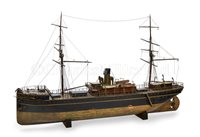 Lot 240 - A LARGE LIVE-STEAM MODEL FOR A PASSENGER CARGO...
