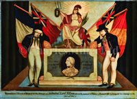 Lot 55 - AN EARLY 19TH-CENTURY REVERSE GLASS PICTURE...
