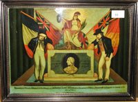Lot 55 - AN EARLY 19TH-CENTURY REVERSE GLASS PICTURE...