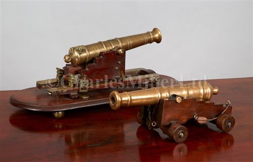 Lot 62 - A 19TH-CENTURY ORNAMENTAL NAVAL GUN<br/>with 9½in....
