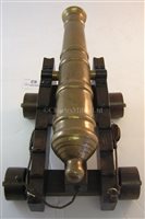Lot 62 - A 19TH-CENTURY ORNAMENTAL NAVAL GUN<br/>with 9½in....