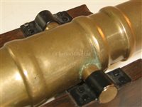 Lot 62 - A 19TH-CENTURY ORNAMENTAL NAVAL GUN<br/>with 9½in....