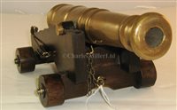 Lot 62 - A 19TH-CENTURY ORNAMENTAL NAVAL GUN<br/>with 9½in....