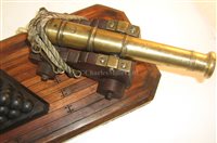 Lot 62 - A 19TH-CENTURY ORNAMENTAL NAVAL GUN<br/>with 9½in....