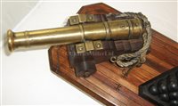 Lot 62 - A 19TH-CENTURY ORNAMENTAL NAVAL GUN<br/>with 9½in....