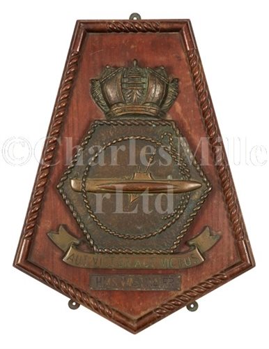 Lot 86 - A SHIP'S BADGE AND BOOK OF STANDING ORDERS FROM THE LAKE CLASS ARMED WHALER WASTWATER FY239 (1939/1943)