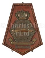 Lot 86 - A SHIP'S BADGE AND BOOK OF STANDING ORDERS FROM THE LAKE CLASS ARMED WHALER WASTWATER FY239 (1939/1943)