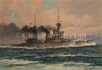 Lot 90 - δ H.M.S. "Invincible", 1914 Watercolour,...