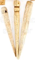 Lot 104 - THREE SMALL 19TH-CENTURY WHALEBONE FIDS<br/>of...