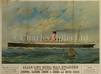 Lot 133 - AN ALLAN LINE POSTER FOR THE S.S. VIRGINIAN, CIRCA 1905
