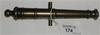 Lot 174 - H.M.S. ROYAL GEORGE: A SOUVENIR BRASS GUN MADE...