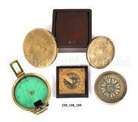 Lot 199 - AN EARLY 19TH-CENTURY POCKET SURVEYOR'S DIAL...