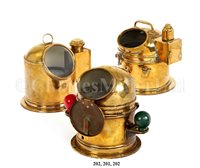 Lot 201 - A SMALL YACHT BINNACLE COMPASS BY KELVIN,...
