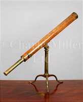 Lot 235 - AN EARLY 19TH-CENTURY 2IN. WOOD AND BRASS...