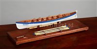 Lot 287 - A FINELY PLANKED ½IN:1FT SCALE MODEL OF THE...
