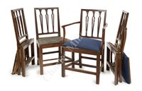 Lot 68 - A VERY RARE SET OF TWELVE MAHOGANY CONCERTINA-ACTION CAMPAIGN OR NAVAL CHAIRS, ENGLISH, CIRCA 1795