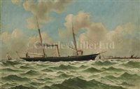 Lot 8 - I.F. ELCOMB (BRITISH, 19TH-CENTURY)<br/>A steam...