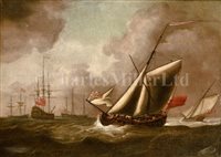 Lot 14 - ATTRIBUTED TO WILLEM VAN DER VELDE II (DUTCH, 1667-1709)