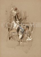 Lot 34 - ENGLISH SCHOOL, 19TH-CENTURY: Captain Nelson boarding the San Josef