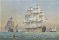 Lot 40 - WILLIAM JOY (BRITISH, 1803-67)<br/>A Squadron of...