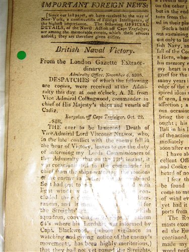 Lot 44 - THE BATTLE OF TRAFALGAR/DEATH OF NELSON