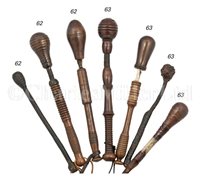 Lot 63 - AN EARLY 19TH-CENTURY TURNED WALNUT BOSUN'S...