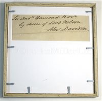 Lot 58 - INVITATION FROM NELSON TO A BALL AT RANELAGH, JUNE 1, [1803]