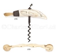 Lot 172 - Ø A RARE 19TH-CENTURY SAILORWORK WHALE'S TOOTH...