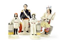 Lot 207 - A COLLECTION OF MARINE-THEMED STAFFORDSHIRE...