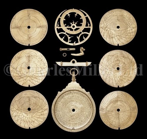 Lot 259 - A 19TH-CENTURY MAGHRIBI ASTROLABE AFTER ISA...