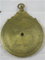 Lot 259 - A 19TH-CENTURY MAGHRIBI ASTROLABE AFTER ISA...