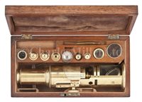 Lot 308 - A MID 19TH-CENTURY ENGLISH DRUM-TYPE MICROSCOPE