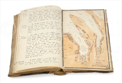 Lot 35 - A MIDSHIPMAN'S LOG FROM H.M. SHIPS MARLBOROUGH...