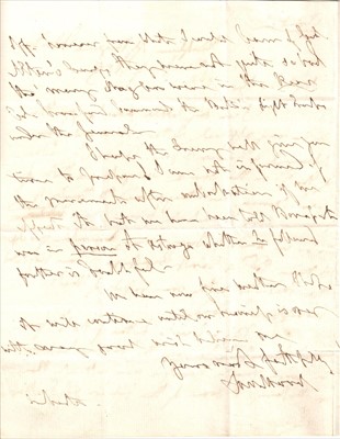Lot 40 - AN AUTOGRAPH LETTER FROM SAMUEL, LORD...