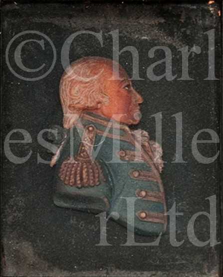 Lot 49 - A SET OF FOUR POLYCHROME WAX PROFILES OF...