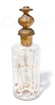 Lot 83A - A FRENCH PRISONER-OF-WAR-STYLE BONE CALVARY IN...