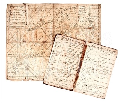 Lot 115 - LOG BOOK FOR THE AMERICAN MERCHANTMAN GOOD...