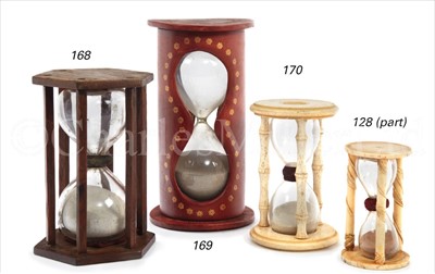 Lot 169 - AN 18TH-CENTURY-STYLE SANDGLASS<br/>with bulbs...