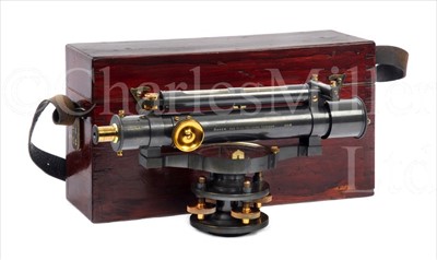 Lot 211 - A SURVEYOR'S LEVEL BY BAKER, LONDON<br/>in...