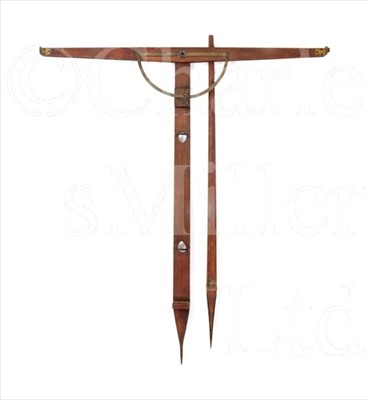 Lot 212 - AN 18TH-CENTURY MAHOGANY AND BRASS SURVEYOR'S...