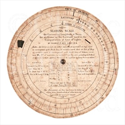 Lot 231 - 'SLIDING SCALE FOR CORRECTING LONGITUDE AT...