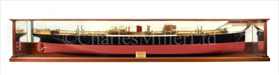 Lot 271 - A BUILDER'S MIRROR-BACKED HALF-MODEL FOR THE...