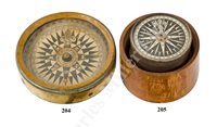 Lot 204 - A POCKET COMPASS BY G. BRADFORD, LONDON CIRCA 1820