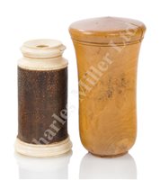 Lot 269 - Ø AN IVORY AND CARD ¾in. MONOCULAR, CIRCA 1780