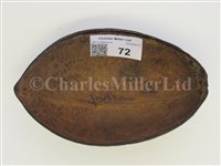 Lot 72 - A FINELY CARVED SAILOR WORK HALF COCONUT SHELL, CIRCA 1800